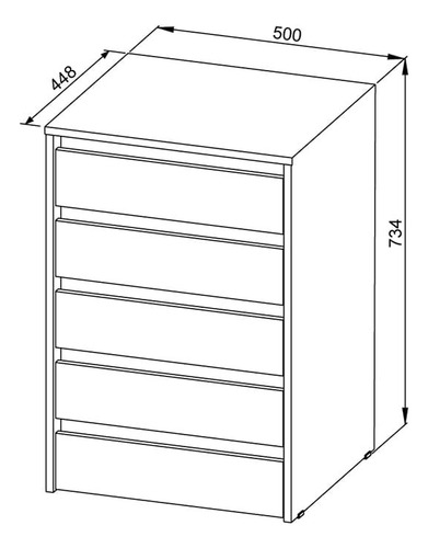 D_805359-MLA86243752580_062025-O.jpg Cajonera Chiffonier 5 Cajones Para Interior Placard. Cpd5c