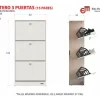 D_805461-MLA83546203237_042025-O.webp Zapatero Botinero Organizador 3 Puertas. 128 X 62-cod. 56508