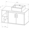 Vanitory Colgante Para Baño Zen Con Mesada- 80 Cm- Dze 03-