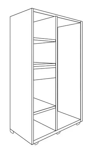 Ropero Placard 3 Ptas Corredizas 1.80 X 0.89 X 0.50 Dec 01