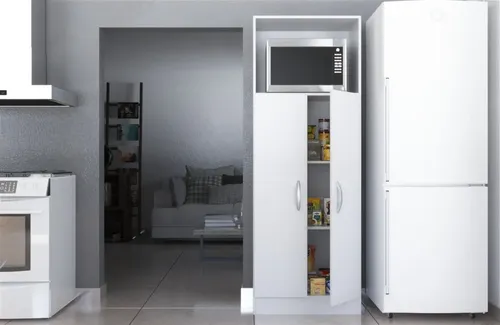 D_808259-MLU74390703121_022024-O.webp Mueble Despensero Organizador Multiuso 2 Puertas Estantes Color Blanco