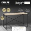 D_808332-MLA100049639363_122025-O.jpg Escritorio Para Oficina Y Hogar Melamina Madera 120 Cm Roble Kendal Con Caño Negro Moderno Minimalista Home Office Mesa... Roble Kendal / Negro