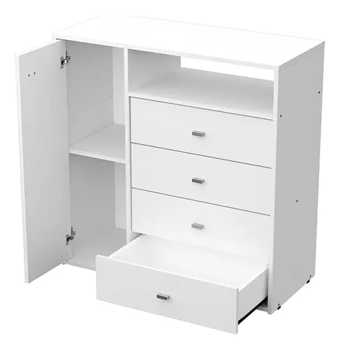Cómoda Milenial Cajonera Chifonier Mosconi Blanco 56804 Color 56804 - Blanco
