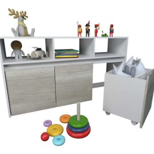 Juguetero Organizador C- 3 Cajones. Ruedas. 127 X70 Cod 3038