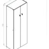 Despensero Cocina Dos Puertas Alacena Organizador 2 Estantes Regulables Blanco Melamina Resistente Multiuso Guardado Hogar Comedor Moderna Fácil Limpieza Kit Antivuelco D060 Dielfe