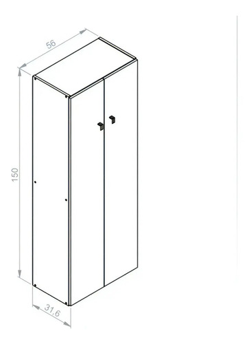 Despensero Cocina Dos Puertas Alacena Organizador 2 Estantes Regulables Blanco Melamina Resistente Multiuso Guardado Hogar Comedor Moderna Fácil Limpieza Kit Antivuelco D060 Dielfe