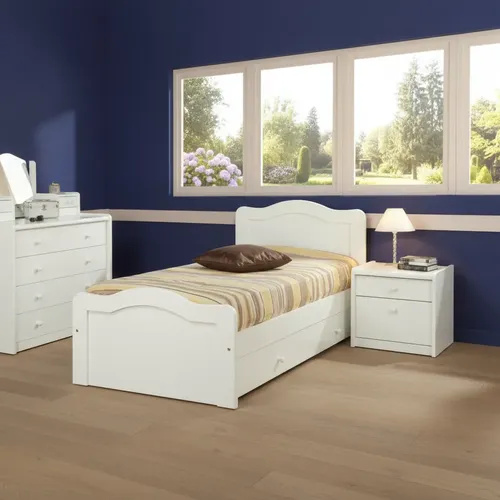 Cama 1 Plaza -0.80 Mts. Rocio. C- Carro Mdf Laqueado Cod.200