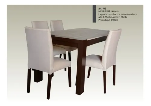 D_810968-MLA45717562526_042021-O.webp Juego De Comedor Mesa 160 X 90 + 6 Sillas. Duna- Laqueado