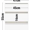Mesa De Luz Fit 2 Cajones Moderna 100% Mdp Brillante Blanco