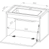 Vanitory Colgante Para Baño Zen Con Mesada- 58 Cm- Dze 02-