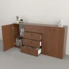 Bahiut Vajillero Organizador 3 Puertas, 4 Cajones Cod 7010