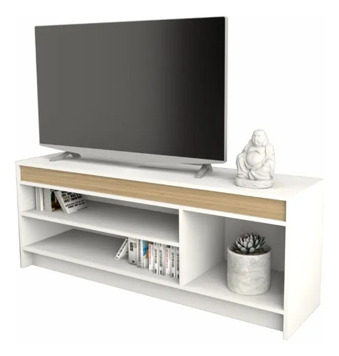 D_813973-MLA84853395081_052025-O.jpg Rack Mesa Para Tv Abierta Melamina Baires4 Color Blanco