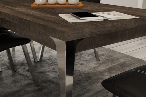 D_814056-MLA83881782977_042025-O.jpg Mesa Cocina Comedor Urbain Fija 140 X 0.90. Base Cromada