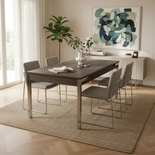 D_814216-MLA92897706942_092025-O.webp Mesa Cocina Comedor Extensible 180 A 225 X 0.90. B. Cromado