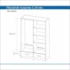 Placard Ropero 4 Puertas, 2 Cajones 1.14- 1.80- 0.47 Dpb 114