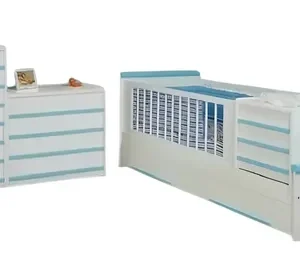 Cama Cuna Funcional Romana Con Carro-. Mdf Laqueado Cod. 205