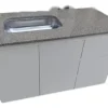 Bajo Mesada 120 X 57 X 82 Mdf 15 Mm- Con Mesada Marmol Sint
