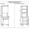 Estantería Line Con 2 Puertas, 193 X 60 Cm Cinza