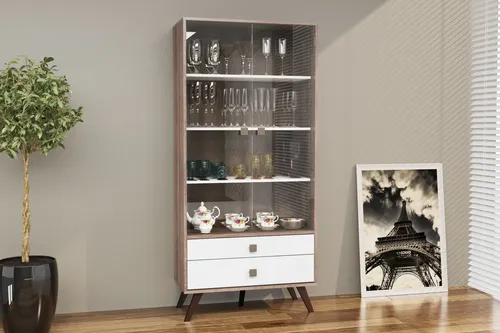 Mueble Organizador Cristalero 2 Ptas, 2 Caj 182 X 70 Rt 3151