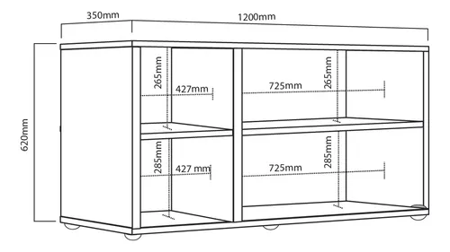Rack Vision Para Tv 55 1 Puerta Y Estantes Dvs 02