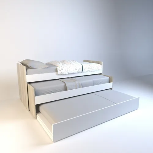 Cama Nido Bicama 1 Plaza 0,80 Mts. Con Carro Cama. Cod. 6457