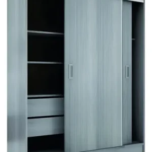 Placard Orlandi Suave 1.38 Color Jacarandá De Mdp Con 2 Puertas Corredizas