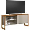 Estante Para Tv Gold Linea Brasil De 55 Pulgadas, Color Natural/blanco Roto