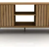 D_819391-MLA82900823811_032025-O.webp Mueble Tv Moderno Escandinavo Rack 2cajones Estantes 120x54 Color Roble Miel