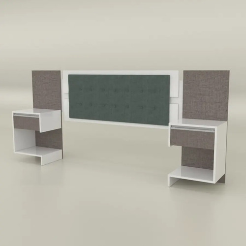 D_821476-MLA49737486498_042022-O.jpg Respaldo Para Sommier Con Mesa De Luz Flotantes- Flex