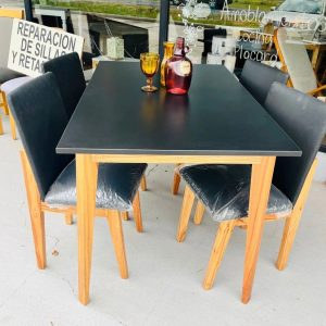 D_821526-MLA109373420068_042026-F.jpg Mesa Rect. 1.30 X 0.80 + 4 Sillas Giner Paraiso- Melamina