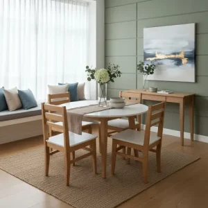 D_821890-MLA93327202525_092025-O.webp Mesa Cocina Comedor Norway Redonda 0.90 + 4 Sillas Atlantico