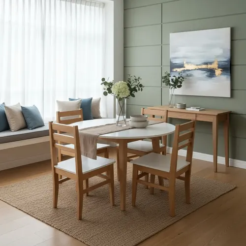 D_821890-MLA93327202525_092025-O.webp Mesa Cocina Comedor Norway Redonda 0.90 + 4 Sillas Atlantico