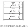 Cajonera 3 Cajones Organizador Dormitorio Living Oficina Con Tiradores Aluminio Correderas Metálicas Melamina Wengue 50 Cm Guardado Ca3cl Dielfe