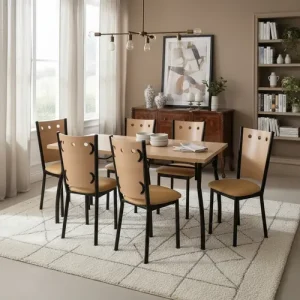 D_823088-MLA93336270225_092025-O.webp Combo Cocina Comedor Mesa Melamina 140 + 6 Sillas Venecia
