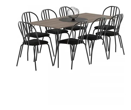 Mesa Cocina Comedor Brooklyn 180 X 82- Melamina. Base Caño