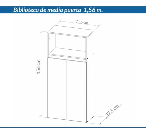Biblioteca Organizador Oficina 2 Puertas Cod. 7929 155 X 71