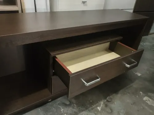 Excelente Rack Mesa Tv- Led Minimalista 2 Cajones Melamina