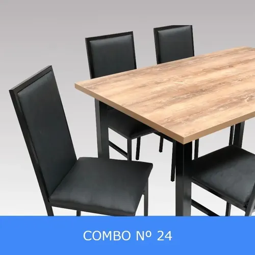 D_825330-MLA46348765227_062021-O.webp Juego De Comedor Mesa Melamina 140 + 6 Sillas Imperio C 24