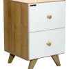 Mesa De Luz 2 Cajones Con Patas 60 X 40 X 38- Cod. 732021