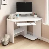 Escritorio Esquinero Rinconero Pc Computacion Gamer Pir 8003 Color Blanco