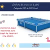 Pileta Estructural Rectangular Pelopincho 1010 Con Capacidad De 500 Litros 1.55x1.07 M Azul Mosaico