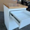 Mesa De Luz 1 Puerta, 1 Cajon- Blanco Tapa Paraiso- Prisma