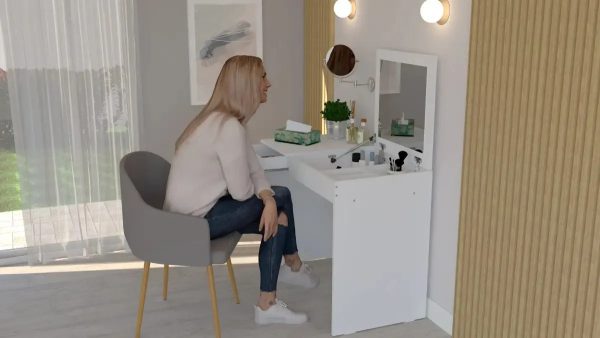 D_828072-MLA110061632997_042026-F.jpg Escritorio Camarín Moderno Con Espejo Blanco Ricchezze