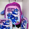 Mochila Escolar Guerreas K-pop Carrito, Luces Led, 3 Piezas