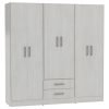 D_830393-MLA95832086563_102025-O.jpg Placard Ropero 6 Puertas 2 Cajones Wengue Mogno Blanco Roble Color Venecia
