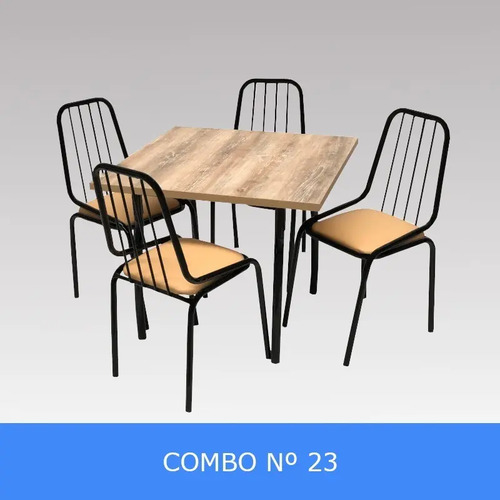 Combo Cocina Mesa Melamina 90 X 90 + 4 Sillas Amelia Comb23