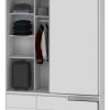 Ropero Placard Organizador- 2 Ptas Corred. 3 Caj. Pc-180