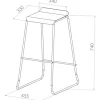Banquetas Industrial Soho Negra Taburete Kit X2 Alto Asiento De Chapa Metálica Con Respaldo Caño Redondo 5/8 Para Barra Cocina Desayunador Living Resistente 90 Kg Bcs023 Dielfe Laqueado Negro