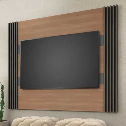 D_832474-MLA80965115219_112024-O.webp Panel Fellicci P750-mn/gf Para Tv De Hasta 60 Pulgadas, Color Marrón Oscuro
