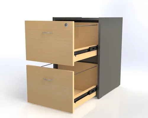 Fichero Cajonera Rodante. 2 Cajones. Cod. 942